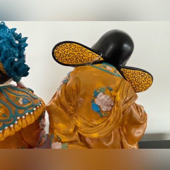 Vintage Chinese Bride and Groom in Traditional  Costume Good Luck Statue - Picture 9 of 11